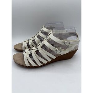 Yuu BERICA Gladiator Women's Style Wedge White Adjustable Sandals Size 8.5M